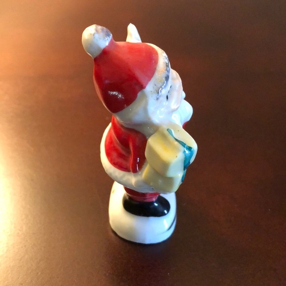 Estate Vintage Ceramic Hand Painted Waving Santa Claus With Gifts Figurine Japan - Picture 4 of 8